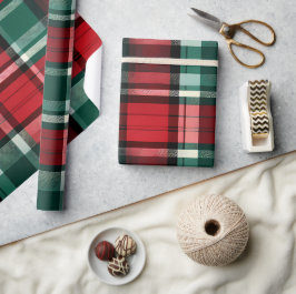 Kerstroodbruin Cadeaupapier