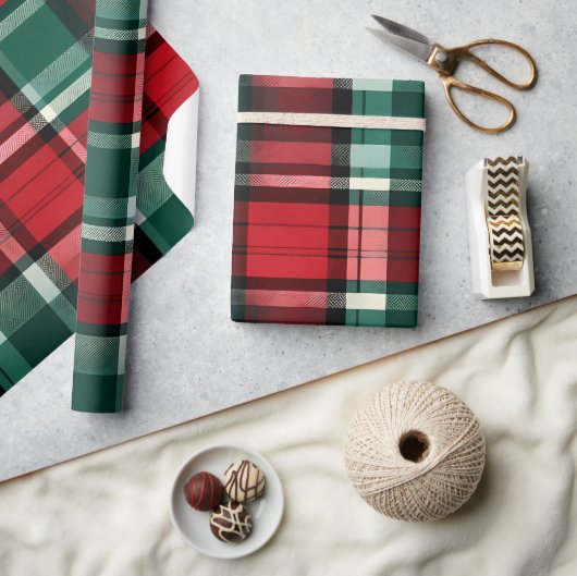 Kerstroodbruin Cadeaupapier (Crafts)