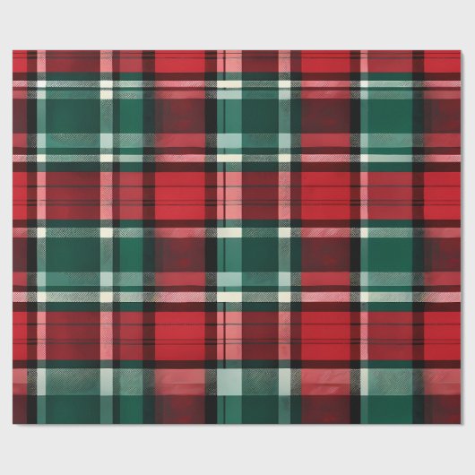 Kerstroodbruin Cadeaupapier (Vlak)