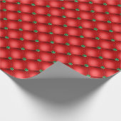 Kerstroodbruin gebilderd cadeaupapier (Hoek)