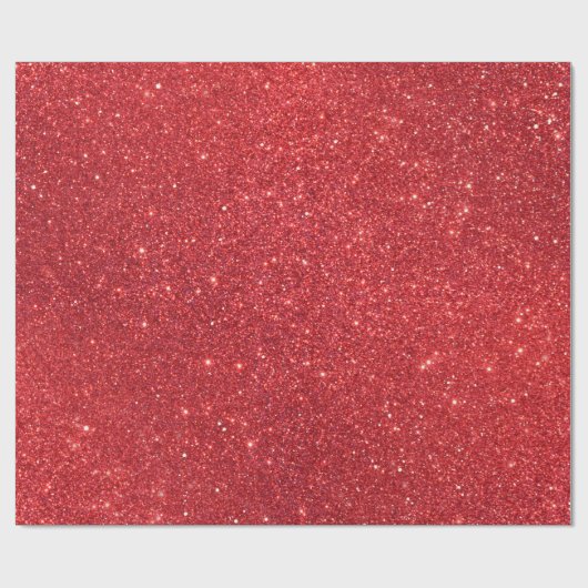 Kerstroodbruine glitter cadeaupapier (Vlak)
