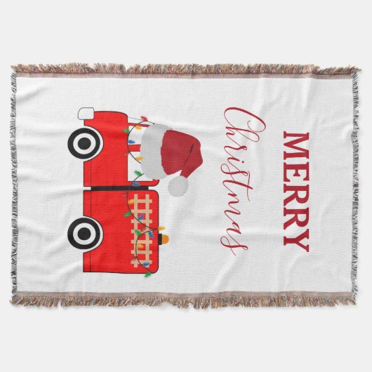 Kerstroodvuurtruck Deken (Voorkant)