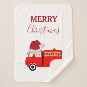 Kerstroodvuurtruck Sherpa Deken