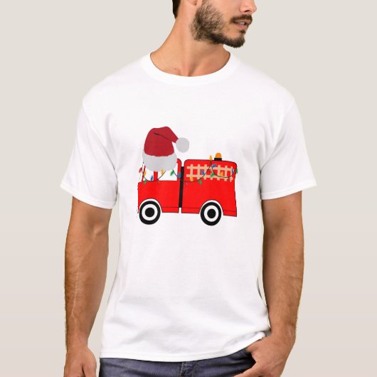 Kerstroodvuurtruck T-shirt (Voorkant)