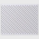 Kerstroofvogel Cadeaupapier (Vlak)