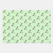 Kerstroofvogel  inpakpapier vel (Voorkant)