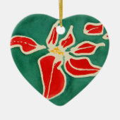 kerstRoos Keramisch Ornament (Voorkant)