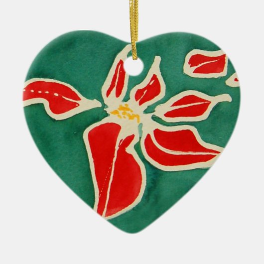 kerstRoos Keramisch Ornament (Voorkant)