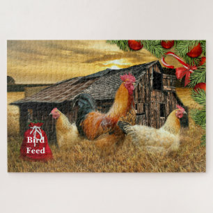 kerstrooster Hen Barn Coop Boerderij Legpuzzel