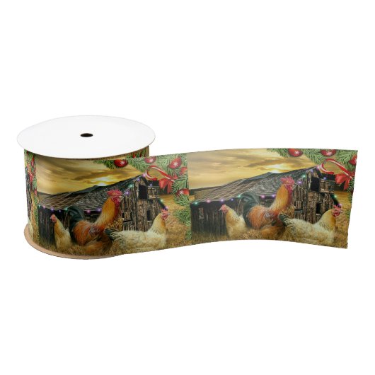 kerstrooster Hen Barn Coop Boerderij Lint (Spoel)