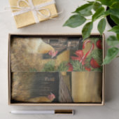 kerstrooster Hen Barn Coop Boerderij Tissuepapier (Geschenk)