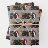 Kerstrottweiler  inpakpapier vel (In situ)