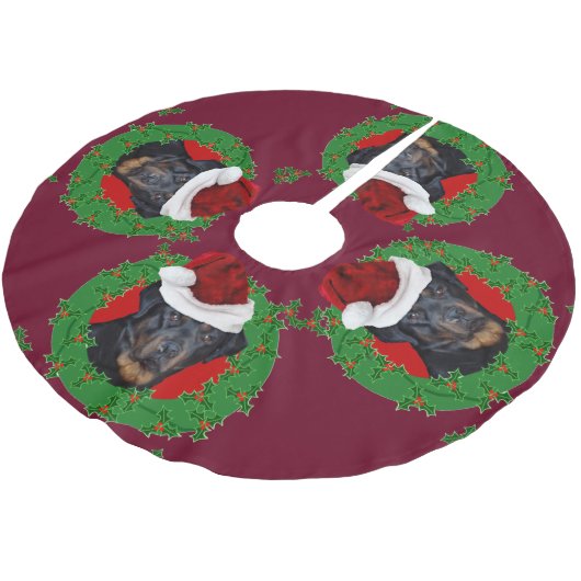 Kerstrottweiler Kerstboom Rok (Gekanteld)