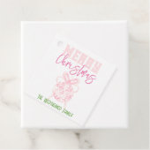 kerstroze Chinese siertassen Bedankjes Labels (In situ)