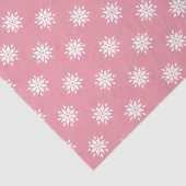 Kerstroze en wit met sneeuwvlokken tissuepapier (Detail)