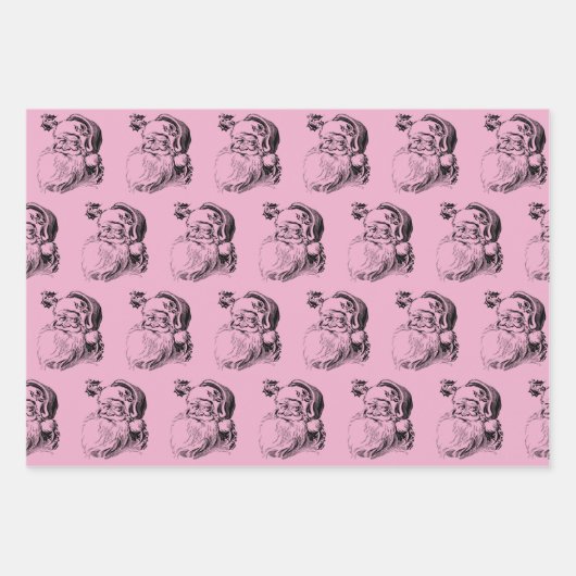 Kerstroze en wit patroon inpakpapier vel (Voorkant)