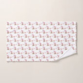 Kerstroze flamingo bad handdoek (Handdoek)