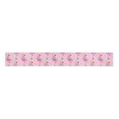 kerstroze Flamingo patroon Grosgrain Lint (Voorkant)