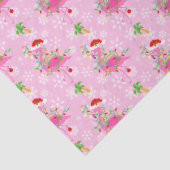 kerstroze Flamingo patroon Tissuepapier (Detail)