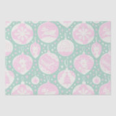 kerstroze groene rendierpatronen tissuepapier (Voorkant)