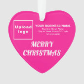 Kerstroze kerst acrylversiering ornament (voorkant)