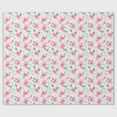 kerstroze Poinsettia Flowers Cadeaupapier (Vlak)