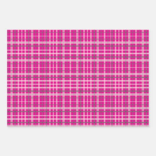 kerstroze tartan inpakpapier vel (Voorkant)
