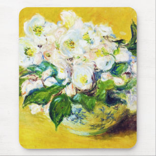 kerstRozen Claude Monet bloemen schilferen Muismat