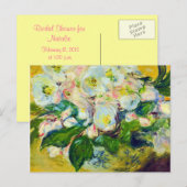 kerstRozen Impressionisme Vrijgezellenfeest Uitnodiging Briefkaart (Voorkant / Achterkant)