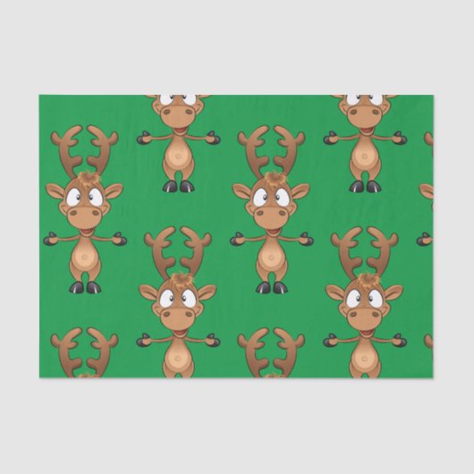Kerstrudolph Red Nose Reindeer Tissuepapier (Voorkant)