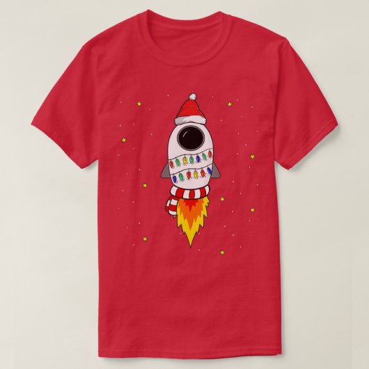 Kerstruimte - Kerstmis - Santa Space - gehemelte T-shirt (Design voorkant)