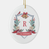 Kerstrust - Monogram - Pas getrouwd Ornament (Rechts)