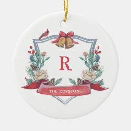 Kerstrust - Monogram - Pas getrouwd Ornament