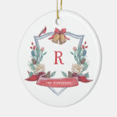 Kerstrust - Monogram - Pas getrouwd Ornament (Links)