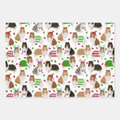 Kerstruw collie inpakpapier vel (Voorkant 2)