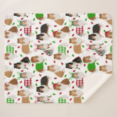 Kerstruw Collie Sherpa Blanket Deken (Voorkant (horizontaal))