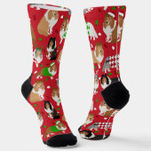 Kerstruw collie Socks Sokken (Gebogen)