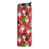 Kerstruw collie thermosbeker (Gedraaid links)