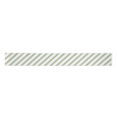 kerstsage Green White Stripes Pattern Lint (Voorkant)