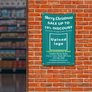 Kerstsale Bedrijf Turkoois Groen 76 x 122 cm Spandoek