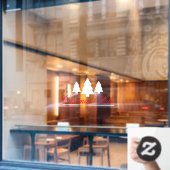 Kerstsale, bosbomen raamsticker (Cafe Raam)