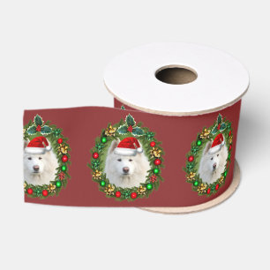 KerstSamoyed dog 2-inch Grosgrain lbon Lint