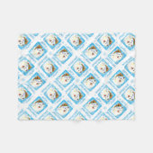 KerstSamoyed Fleece Deken (Voorkant (Horizontaal))