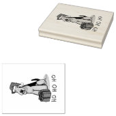 KerstSanta Airedale Terrier HO HO Cute Rubberstempel (Gestempeld)