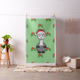 kerstsanta alpaca stof