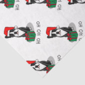 KerstSanta Boston Terrier (zwart) Cute Tissuepapier (Detail)