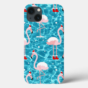 kerstsanta flamingo iPhone 13 hoesje