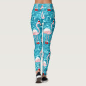 kerstsanta flamingo leggings (Achterkant)