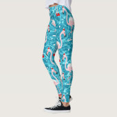 kerstsanta flamingo leggings (Links)