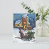 kerstscène feestdagenkaart (Staand voorkant)